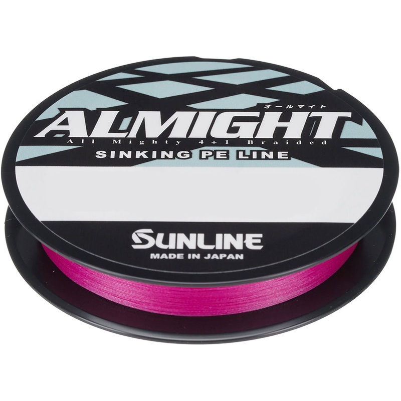 Sunline Almight HSG Pink Braided Line Standard Spools – 165 Yards High-Vis Pink 7 lb – 165 yards