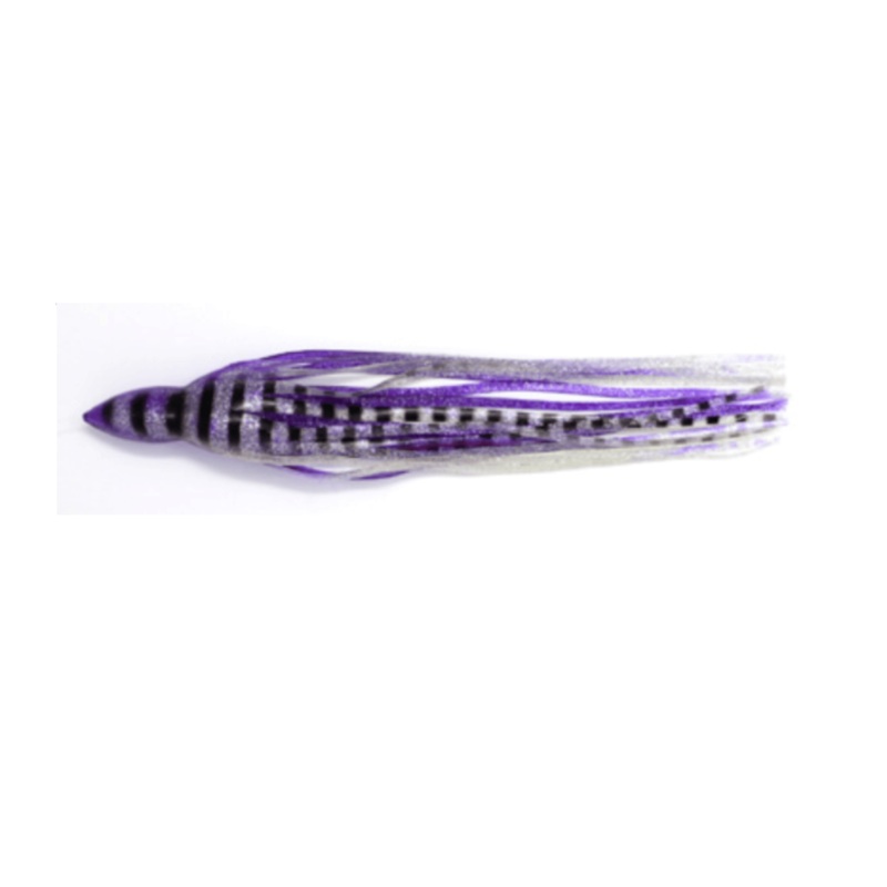 Purple Zebra Octopus Lure Skirt 8.5″