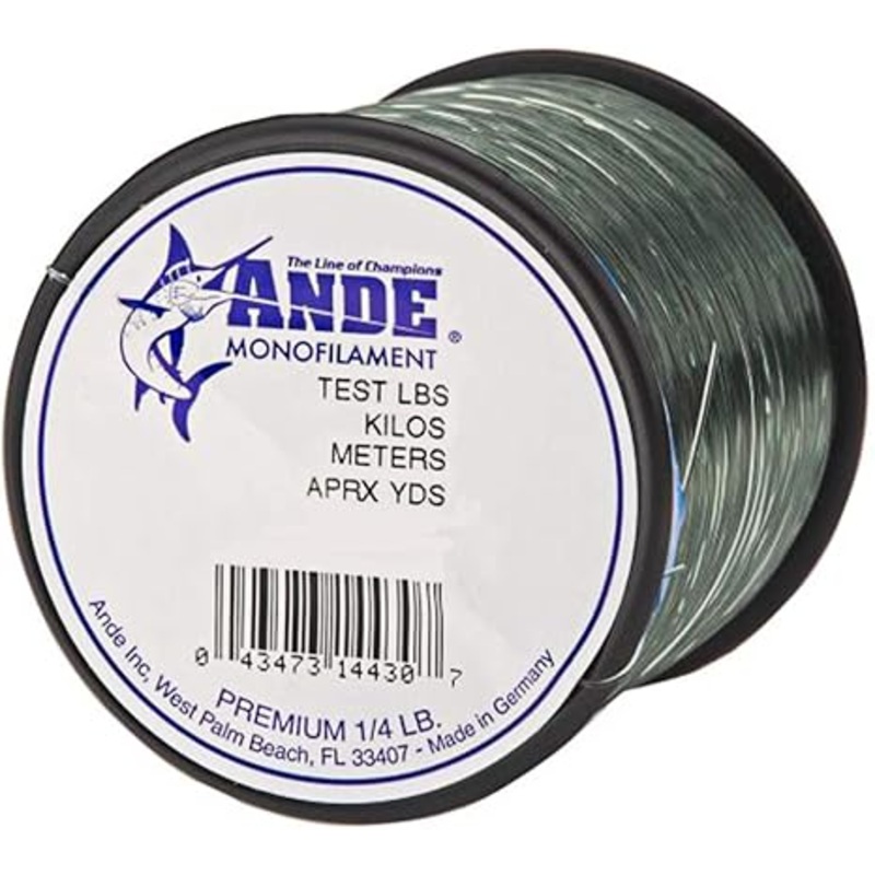 Ande A14-40G Premium Mono Line 1/4lb Spool 40lb 350yd Green