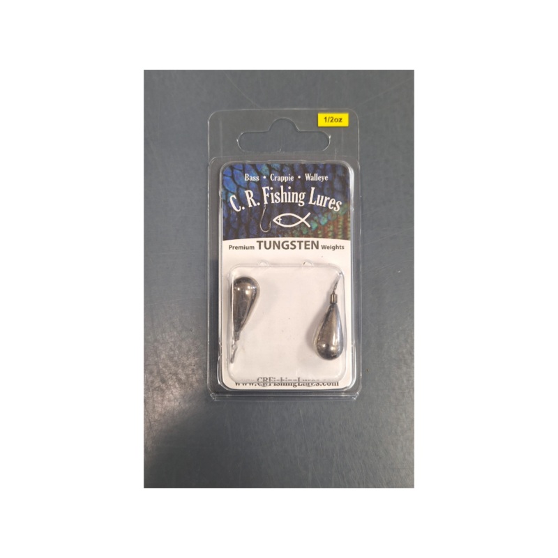 C.R. FISHING TUNGSTEN TEAR DROP DROP SHOT WEIGHTS 1/8