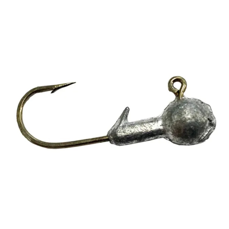 Head Hunter Round Ball Head Red Hook 1/8oz (10 Pk) Round Bend