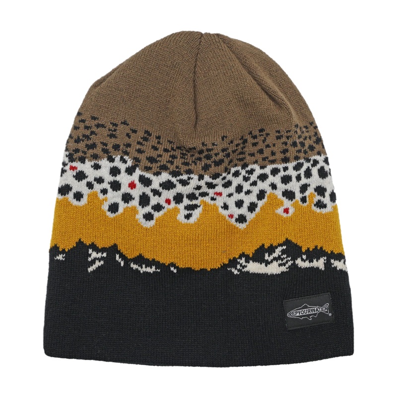Rep Your Water – Brown Trout Mountains Skull Knit Cap