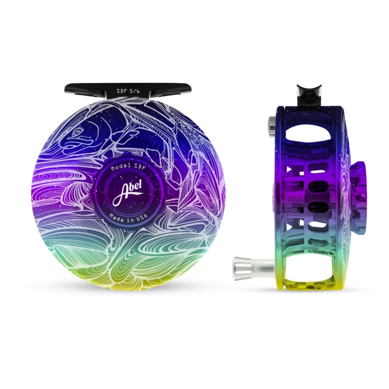 Abel SDF Fly Reel Solid – Northern Light – N Light Knob 5/6 WT w/ Alum Plat Hand 5/6 wt