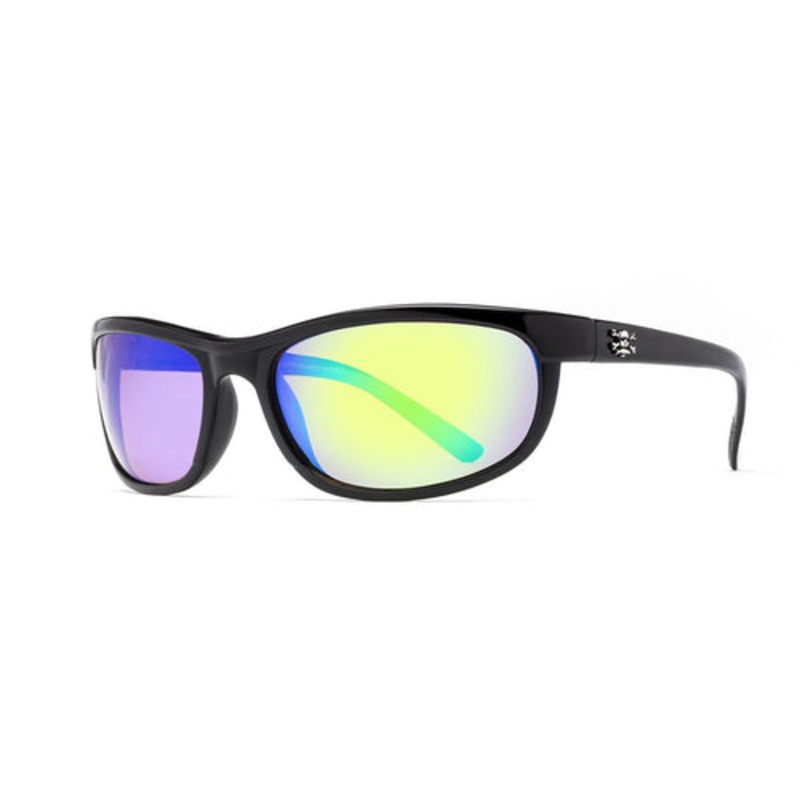CALCUTTA POLARIZED ROCKPILE SUNGLASSES MATTE BLACK GREEN MIRROR GREEN MIRROR