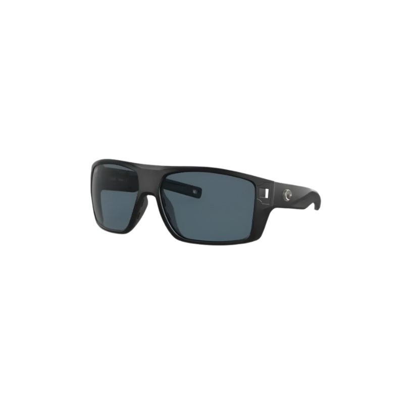 COSTA DIEGO POLARIZED SUNGLASSES MATTE BLACK GRAY POLYCARBONATE (580P)