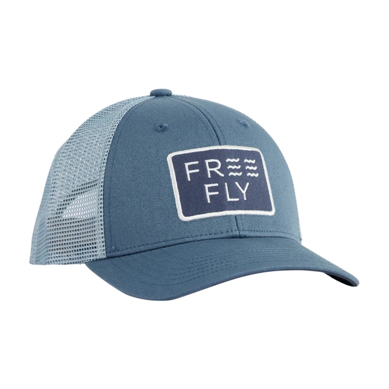 Free Fly Wave Trucker Hat Slate Blue