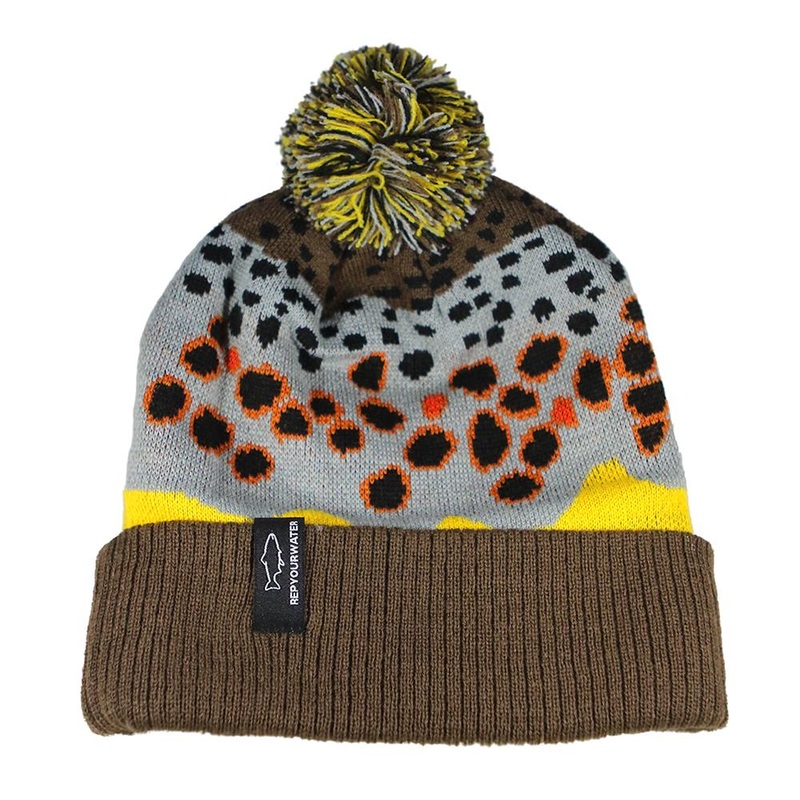 Rep Your Water – Brown Trout Skin Knit Hat