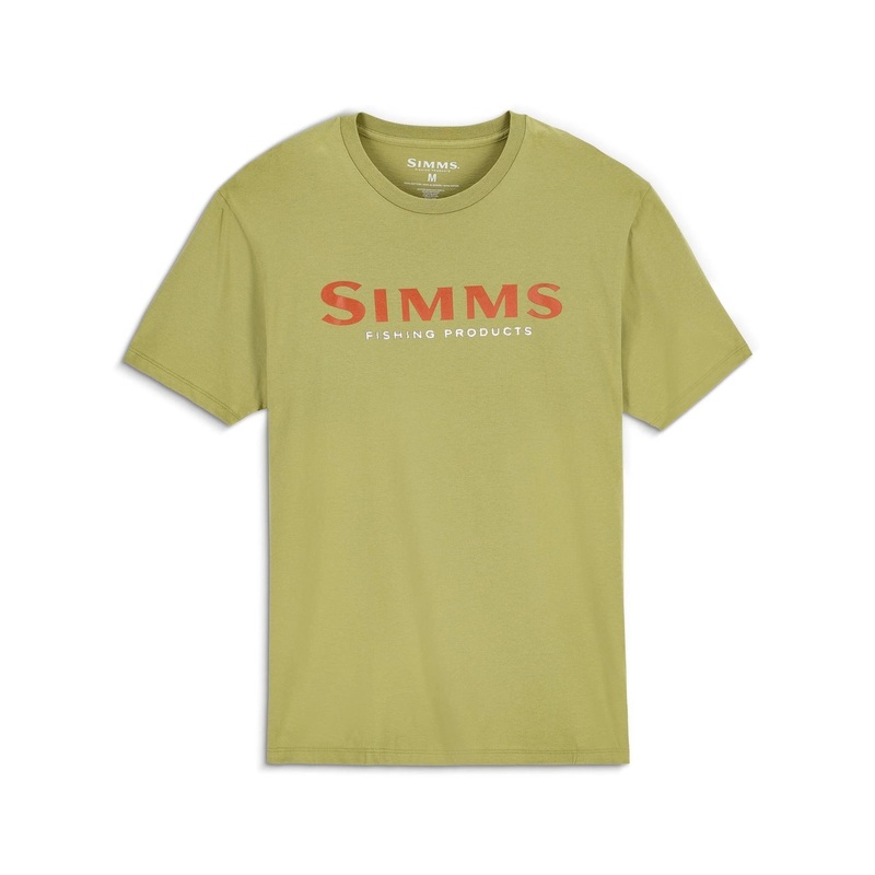 Simms Logo T-Shirt Dark Gunmetal Heather S