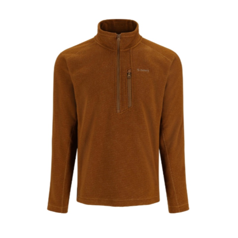 Simms M’s Rivershed Half Zip Fleece Black Heather S