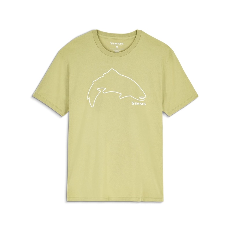 Simms Trout Outline T-Shirt Charcoal Heather S