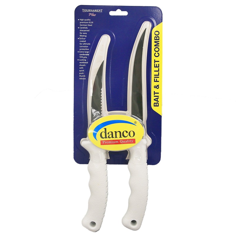 Danco Tournament Plus 5″ Bait Knife & 7″ Fillet Knife Combo White *Final Sale*