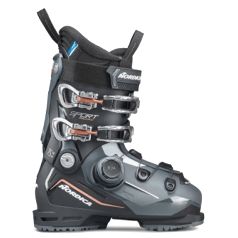 NORDICA WOMEN’S SPORTMACHINE 3 BOA 75 R GW SKI BOOTS BLK/ANTH/PINK 22.5