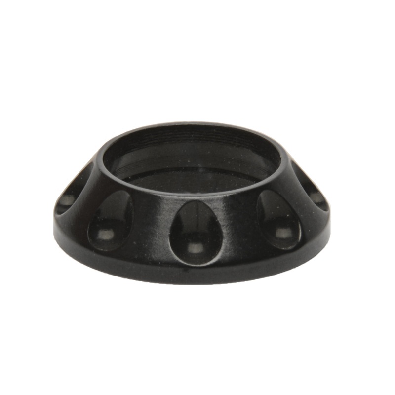 American Tackle DAWC Dimpled Aluminum Winding Checks – Polished Finish Black 8.0