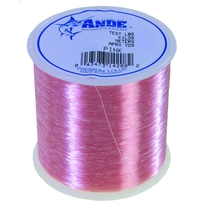 Ande A14-12P Premium Mono Line 1/4lb Spool 12lb 1000yd Pink