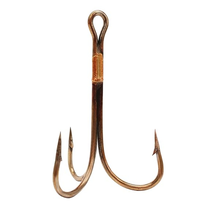 Eagle Claw Lake & Stream Hook, Size 8/0, Treble, Bronze, 36pk