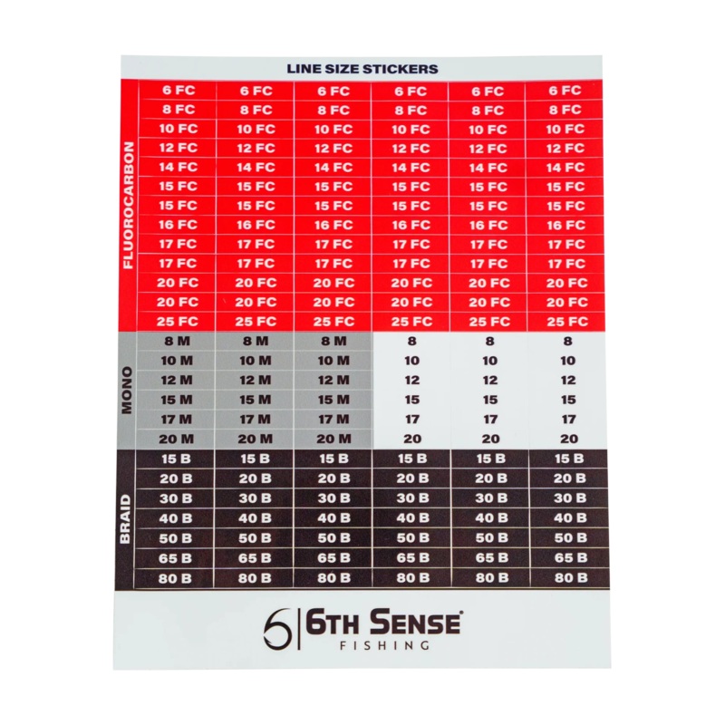 6th Sense Line Size Recall Decals
