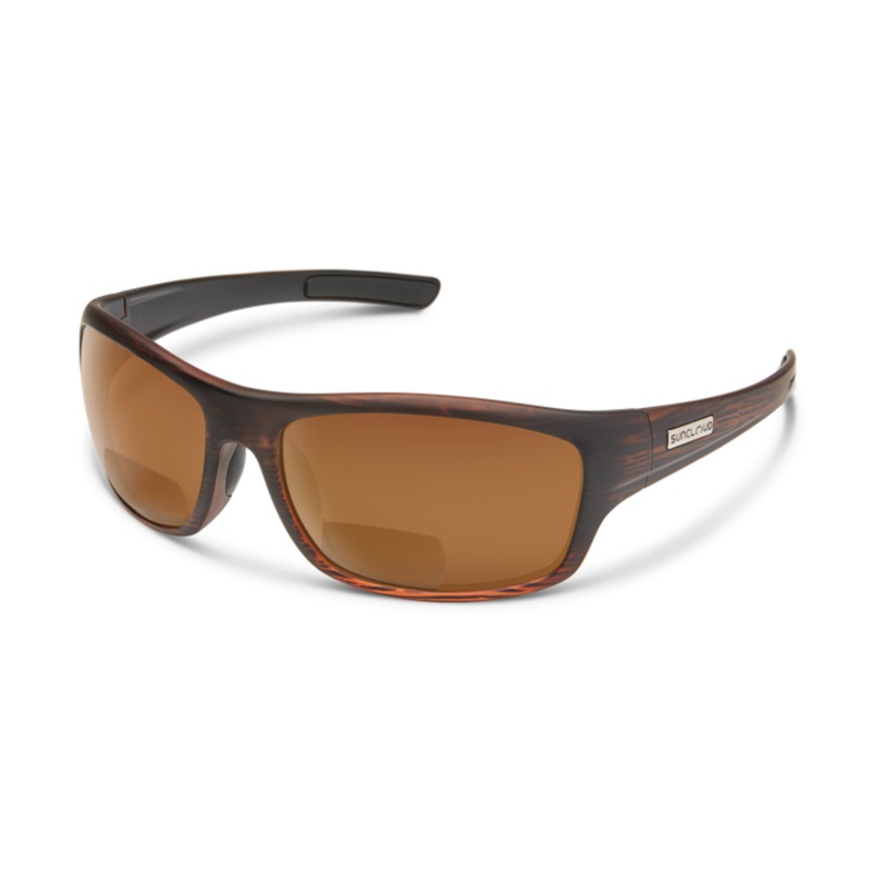 Suncloud Cover Polarized Reader Sunglasses Brushed Brown / Brown Lens 1.50