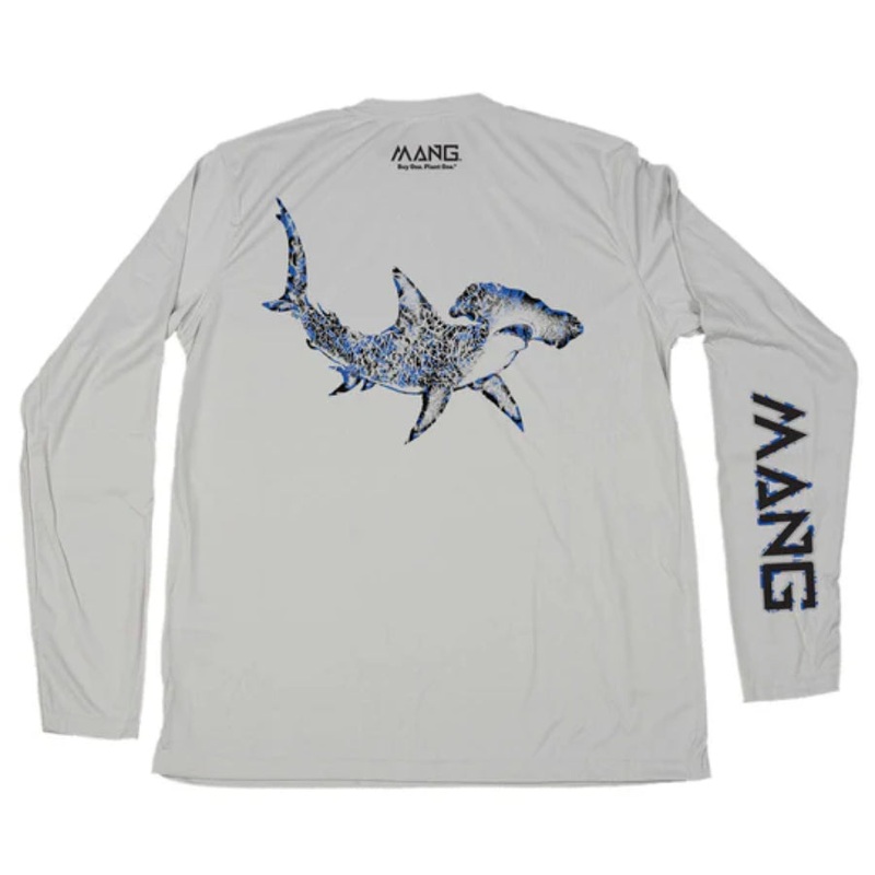 MANG MEN’S LONG SLEEVE HAMMERHEAD SHARKMANG SHIRT PEARL GREY 3XL