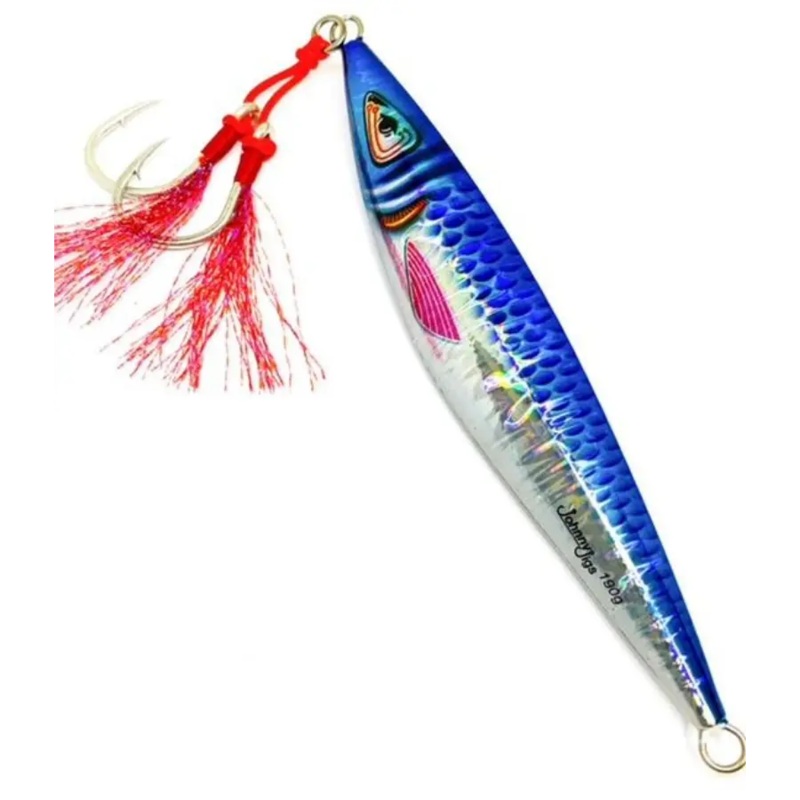 JOHNNY JIGS FLAT BACK SLOW PITCH JIGS GREEN MACK 90G