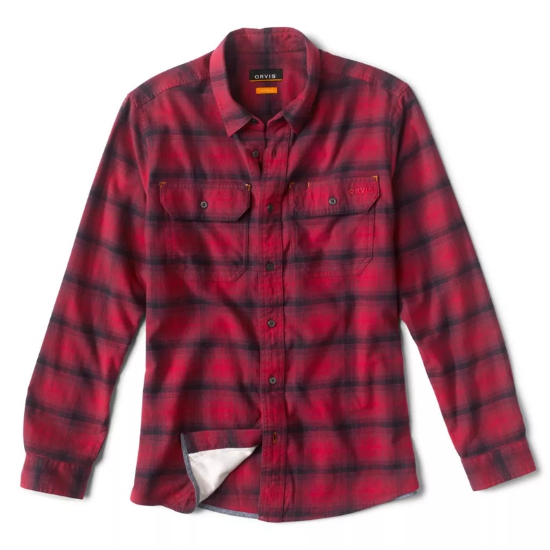 Orvis M’s Flat Creek Tech Flannel Shirt Bourbon S