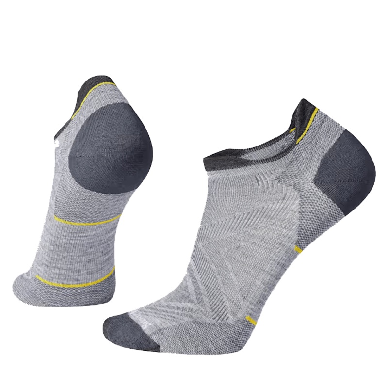 SMARTWOOL RUN ZERO CUSHION LOW ANKLE SOCK – LIGHT GRAY MD