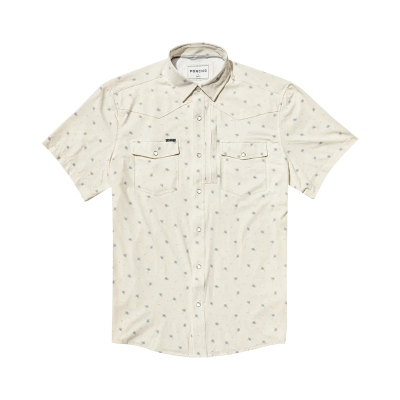 Poncho M’s The Llano Regular Floral Print on Off-White S