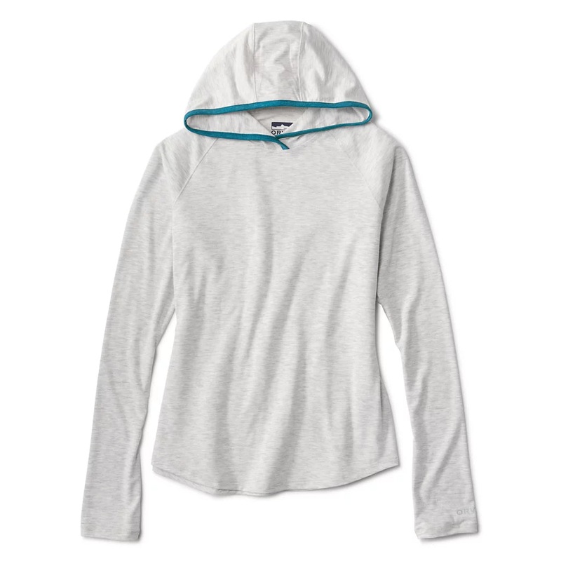 Orvis – Women’s DriCast Hoodie PALE GRAY HEATHER/ BLUE LAGOON XS