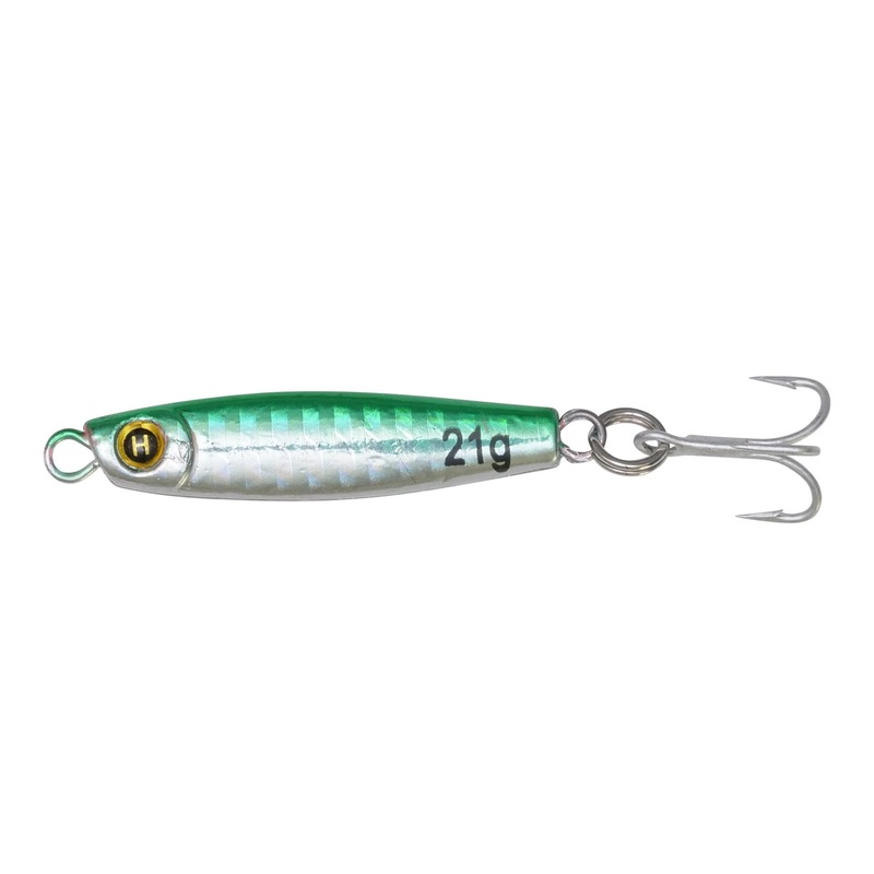 Hogy Heavy Minnow Jigs With VMC Treble Hook 3/4oz Green (230594)