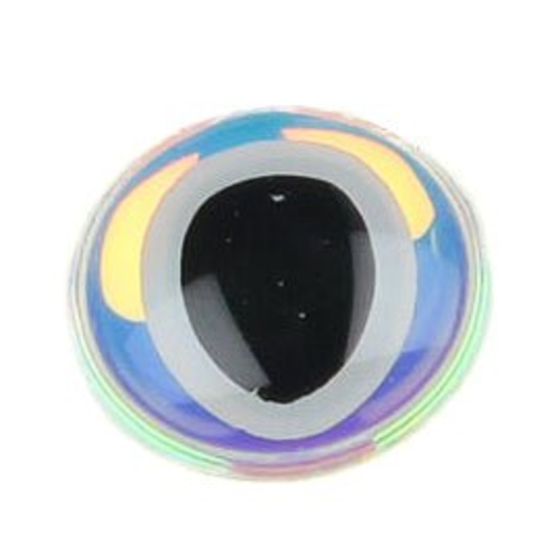 Oval Pupil 3D Eyes 3/16 Inch Orange Black Pupil