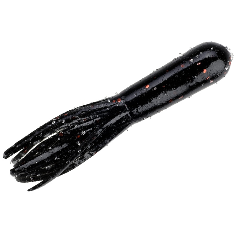 Strike King Bitsy Tube 2 3/4 inch Soft Plastic Tube 10 pack Black Neon