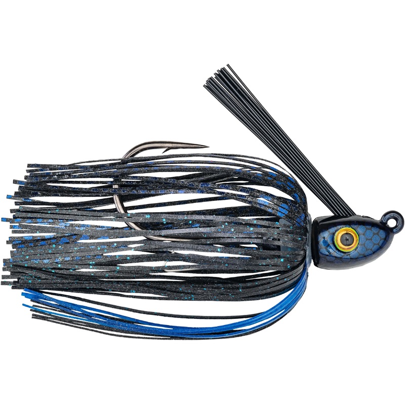 Strike King Hack Attack Heavy Cover Swim Jig Black Blue 1/4 oz