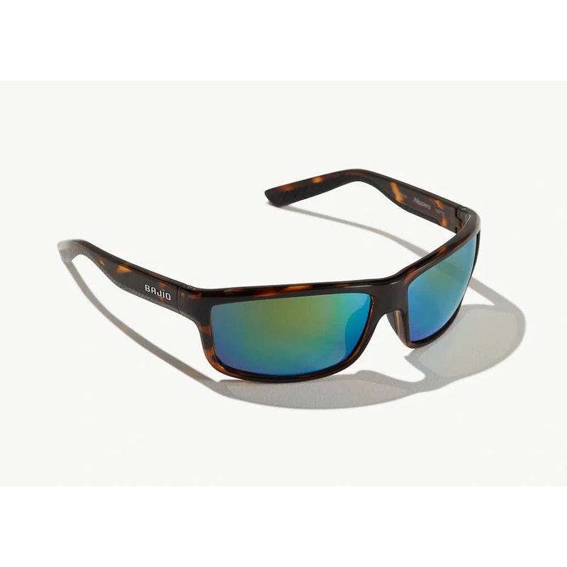 BAJIO NIPPERS Brown Tortoise Gloss Green Mirror Glass