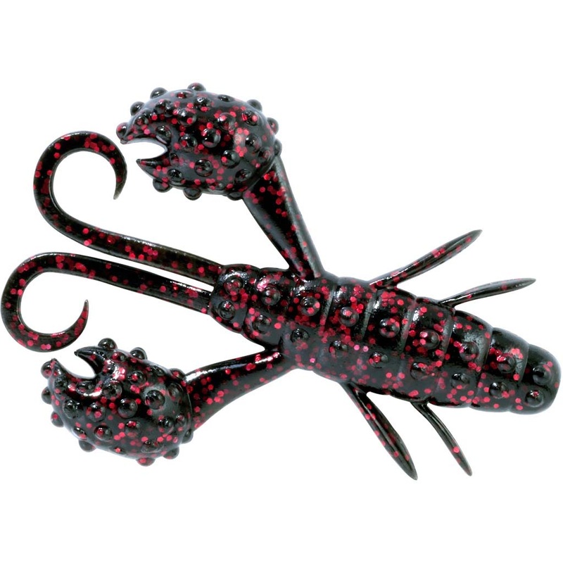 Deps Beckon Craw – 3.5 Inch Black Red Flake