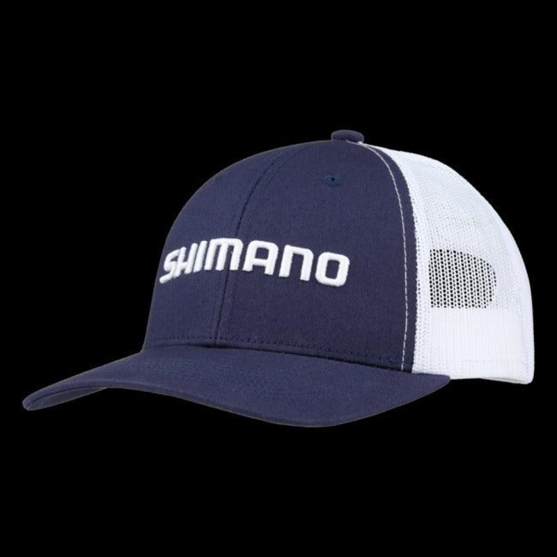 Shimano Logo Trucker Cap Blue One Size Fits All Blue/White