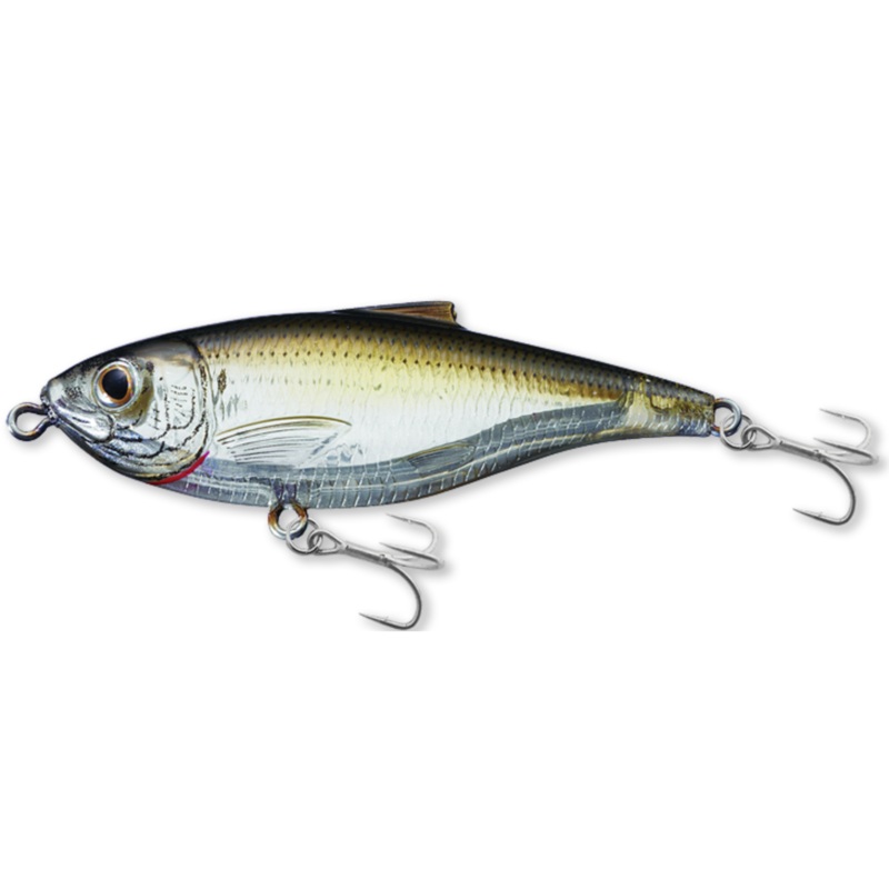 LiveTarget Scaled Sardine Twitchbait, 0-1′, 3″, 7/16 oz, 946 Ghost/Amber