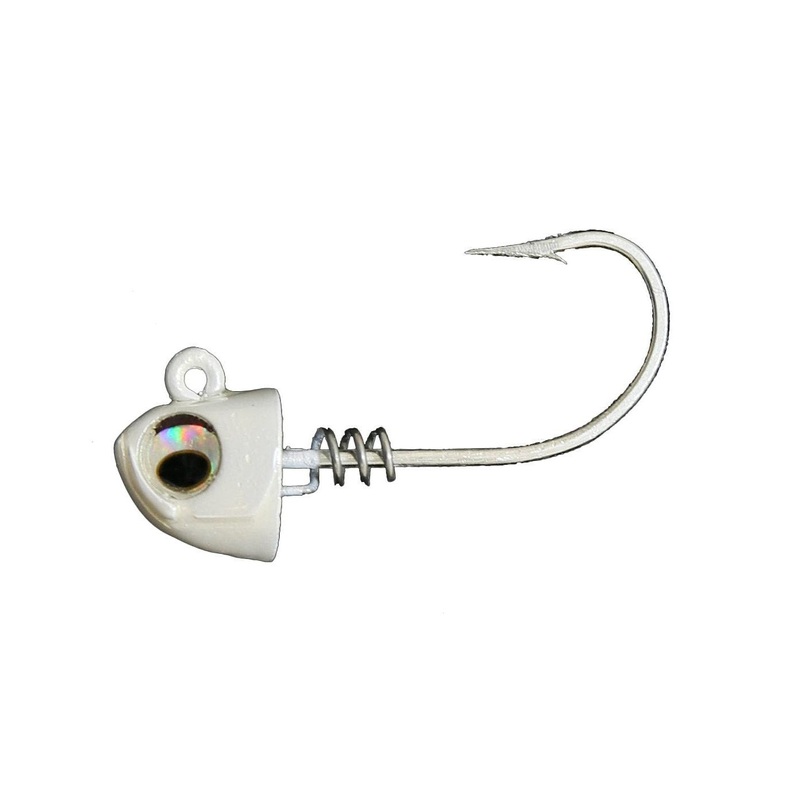 NLBN – No Live Bait Needed Screw Lock Jig Heads for 5″ Paddle Tails 3/4 oz Mullet Run