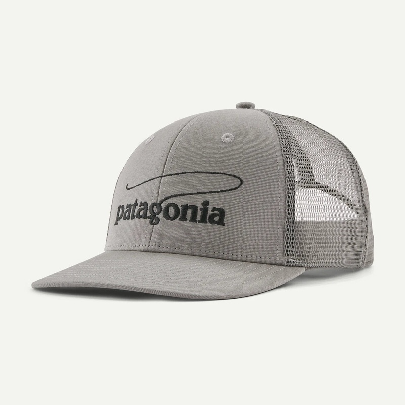 Patagonia Take a Stand Trucker Hat Casting Logo: Forever Grey