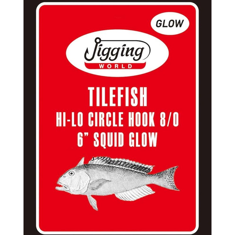 Jigging World Tilefish Hi-Lo Circle Hook Rigs Glow