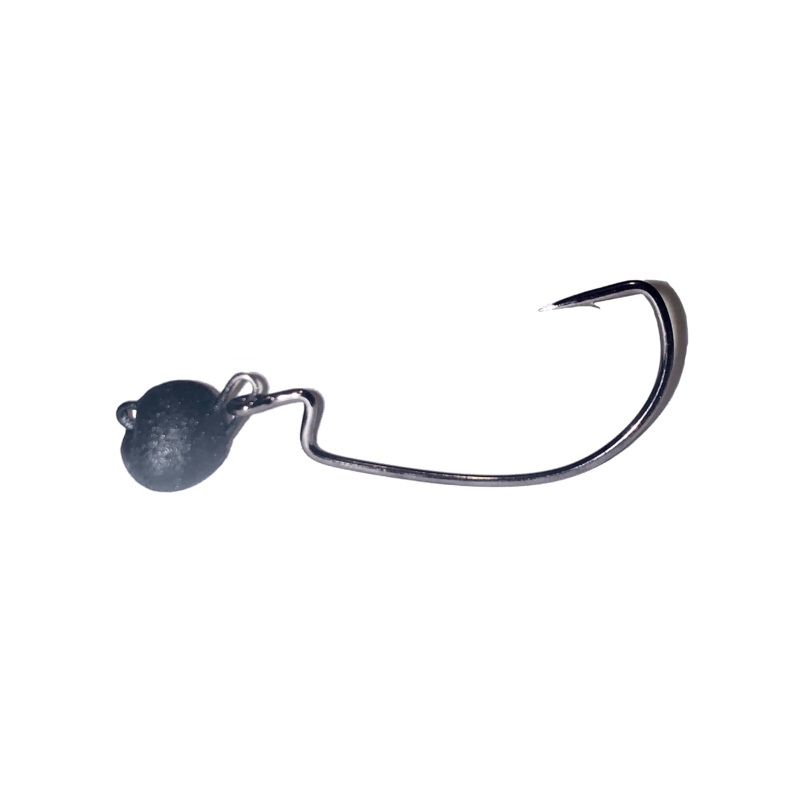 Matte Black EWG Bass Swing Jigs 1/4oz 4/0