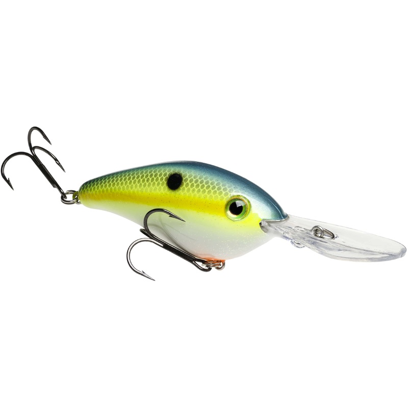 Strike King Pro Model Series 6XD Deep Diving Hard Knock Crankbait – 1 oz Chartreuse Sexy Shad