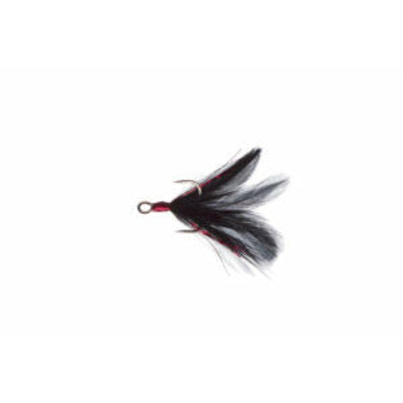 LOBINA LURES FEATHER TRAILERS Black Feather 2pk Rico 6