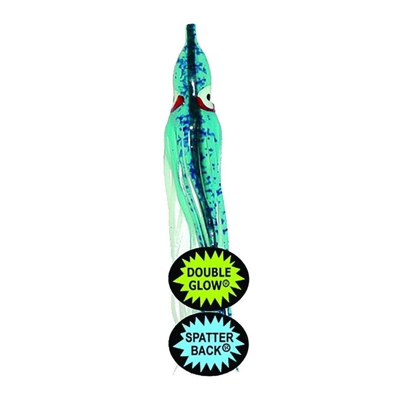 Yamashita Kajiki Squid, 5/pk KG144R – Glow/Blue Spatter Back