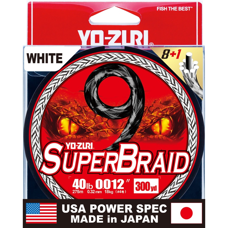 Yo-Zuri Superbraid 9 Braided Line White 15 300yds