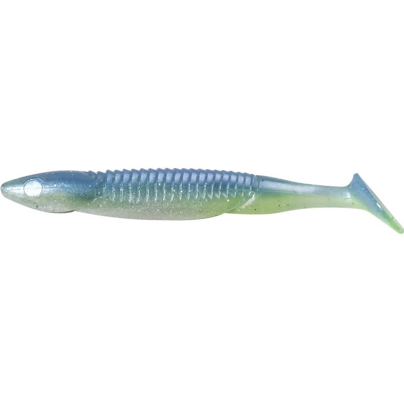 Reaction Innovations Skinny Dipper 5 inch Soft Paddle Tail Swimbait 7 pack Bad Shad Green