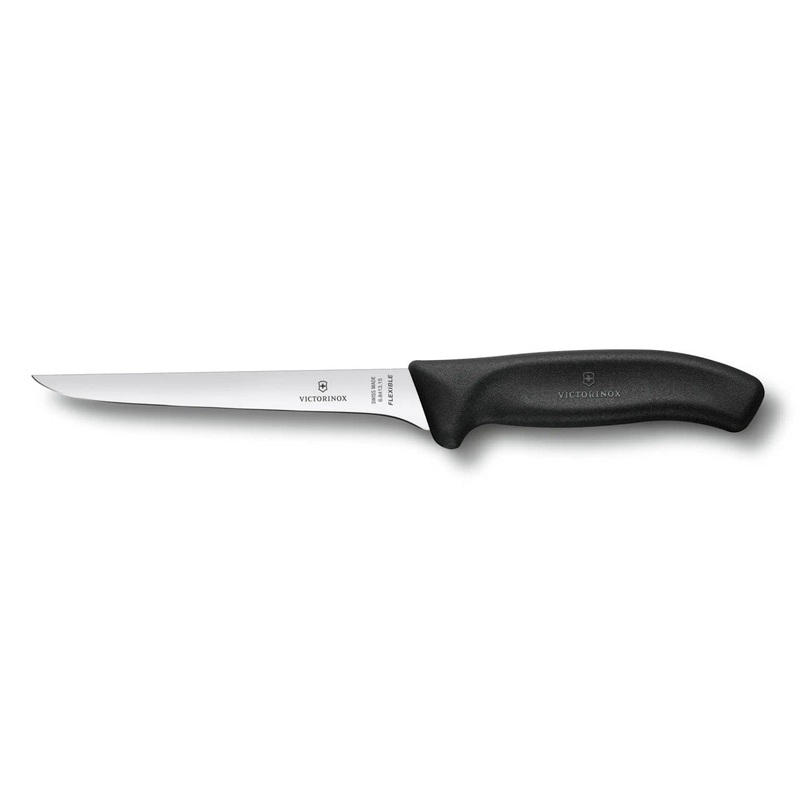 Victorinox 6.8413.15-X1 Boning, 6″ Narrow, Flexible Blade; Black, Boxed