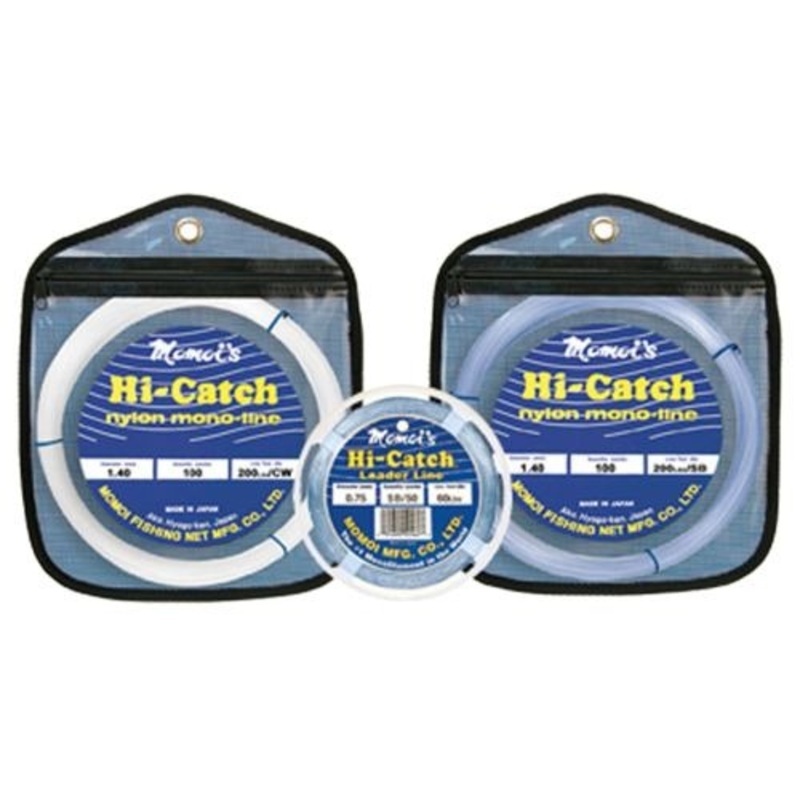 Momoi Hi-Catch Classic Nylon Mono Leader Clear White 250lb / 100yd