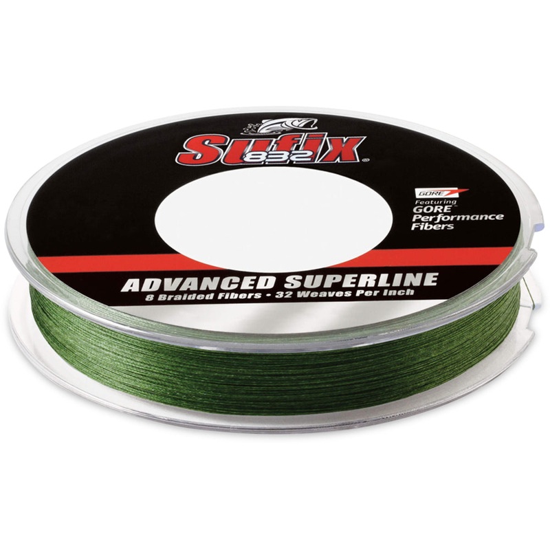 Sufix 832 Advanced Superline Low-Vis Green Braided Line – 150 Yard Standard Spool Low-Vis Green 6 lb test – 150 yards