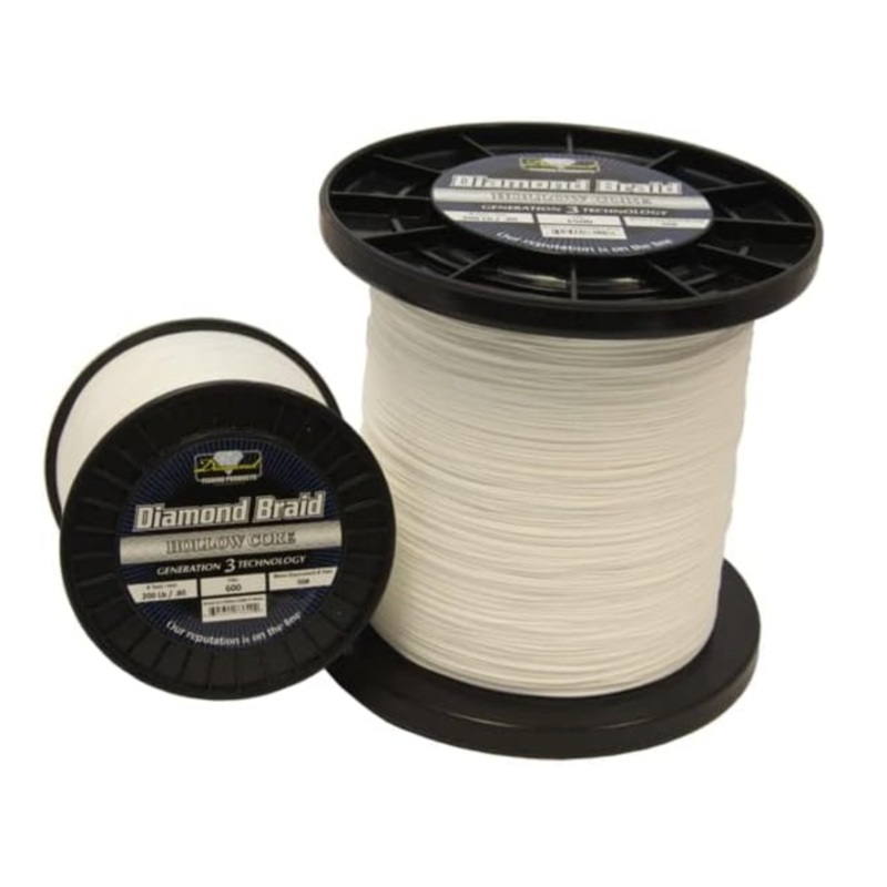 Diamond 73315 Diamond Braid Hollow Core White 3000yd  150lb