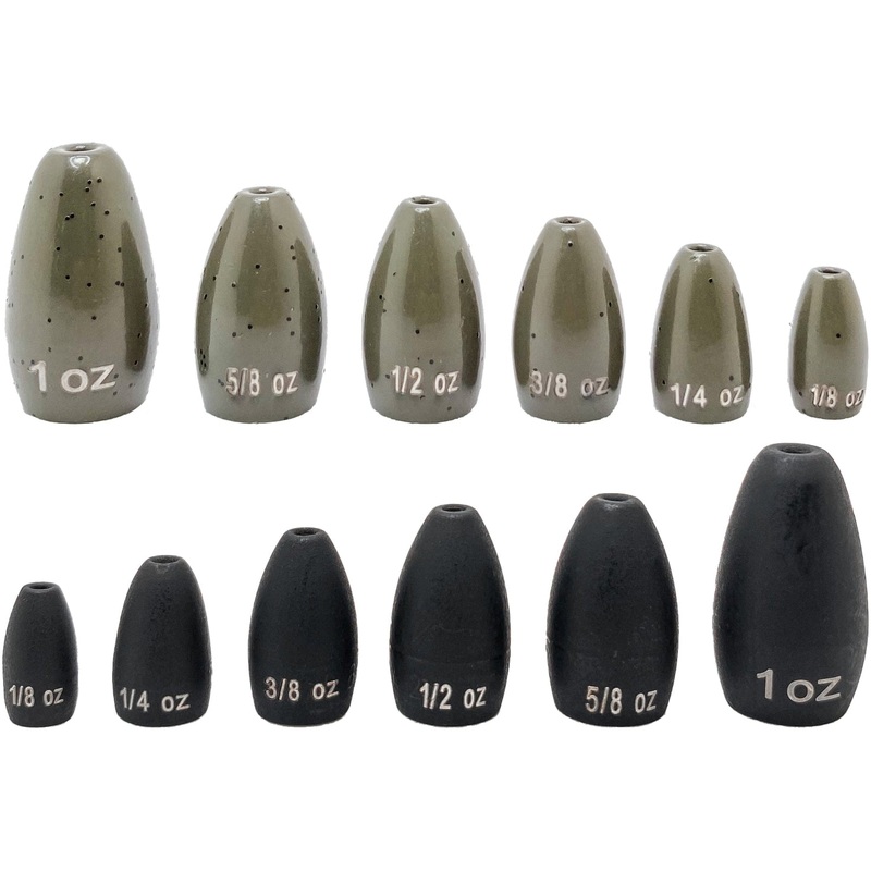 Departure Outdoors Tungsten Flipping Weights – 5 Pack No Chip Black 1/8 oz – 5 pack