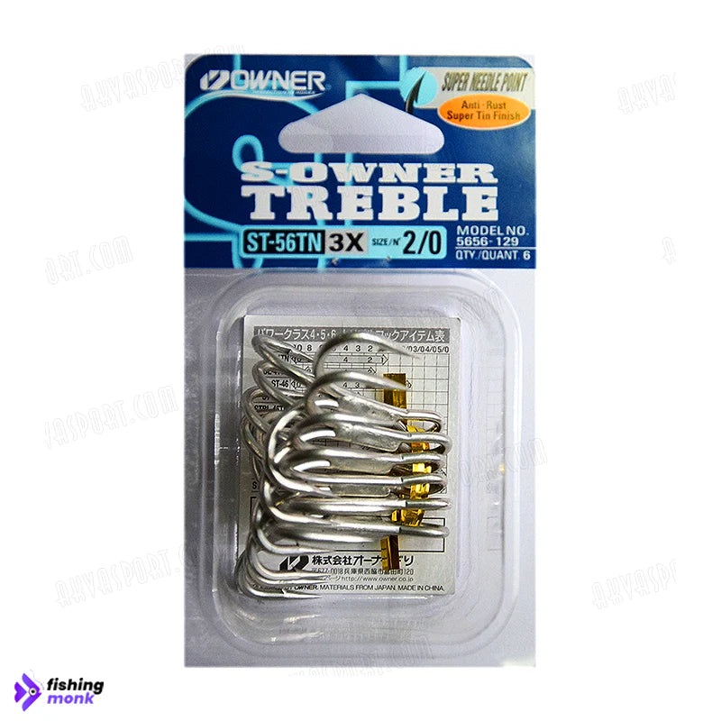 Owner S-Owner Treble Hooks | #Size 1 – 3/0 1